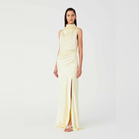 MISHA CONSTANTINA SATIN GOWN - Picture 1 of 5